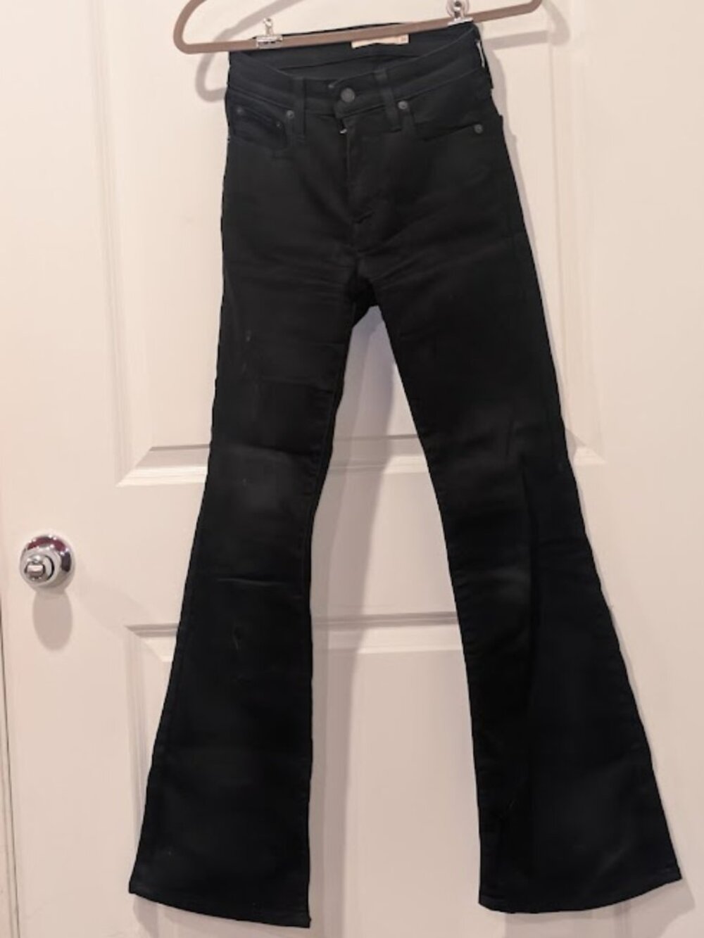 Levi's 726 High-Rise Flare Jeans in Soft Black